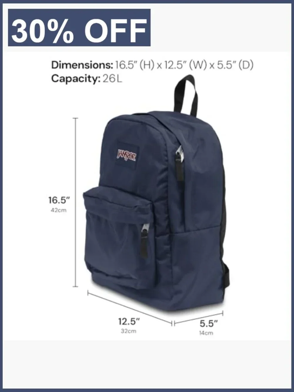 Durable Lightweight Bookbag with Front Utility Pocket and Organizer